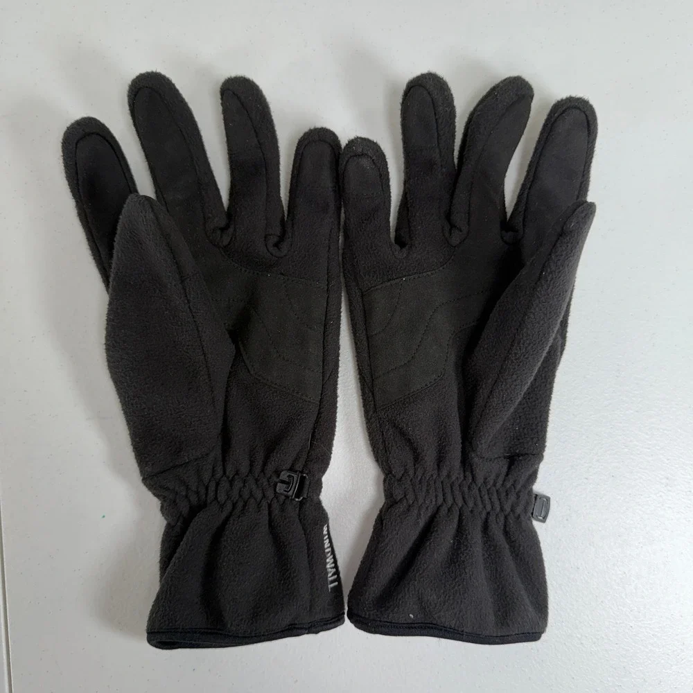 The North Face Large Gloves WindWall Black Fleece Mens Winter Outdoor TB8F AVDN